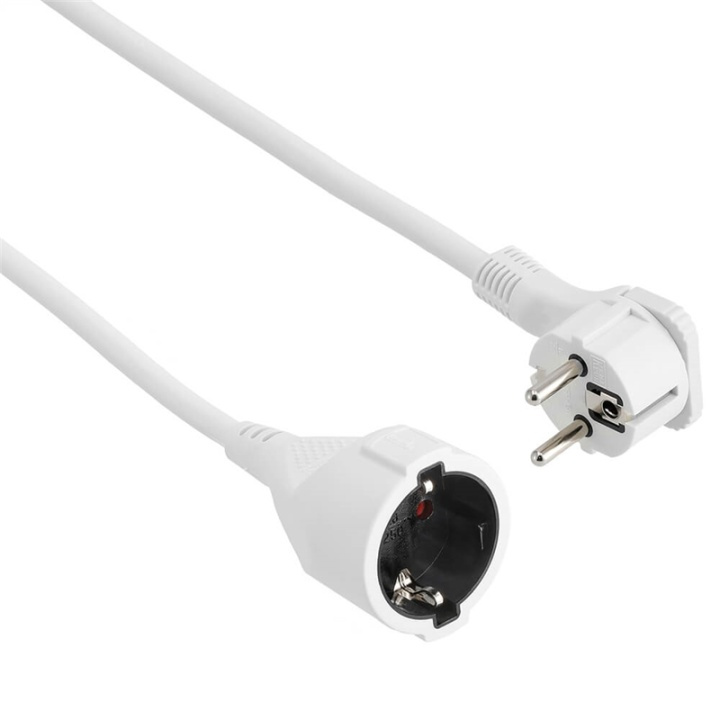 Hama Extension Cable Earthed 5.0m White in the group HOME, HOUSEHOLD & GARDEN / Electricity & Lighting / Extension cables at TP E-commerce Nordic AB (A16356)