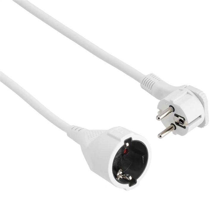Hama Förlängningskabel Jordad 5.0m Vit in the group HOME, HOUSEHOLD & GARDEN / Electricity & Lighting / Extension cables at TP E-commerce Nordic AB (A16356)