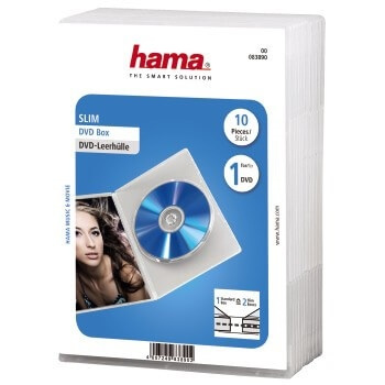 Hama DVD-Box Slim Transparent 10-pack in the group HOME ELECTRONICS / Storage media / CD/DVD/BD-Discs / CD/DVD storage at TP E-commerce Nordic AB (A16431)