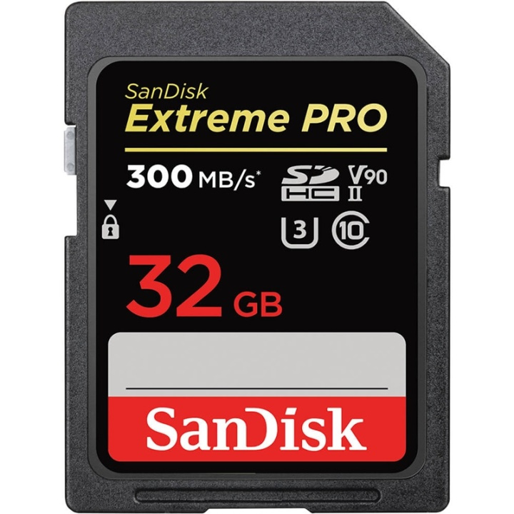 SANDISK SDHC Extreme Pro 32GB 300MB/s UHS-II V90 in the group HOME ELECTRONICS / Storage media / Memory cards / SD/SDHC/SDXC at TP E-commerce Nordic AB (A16440)