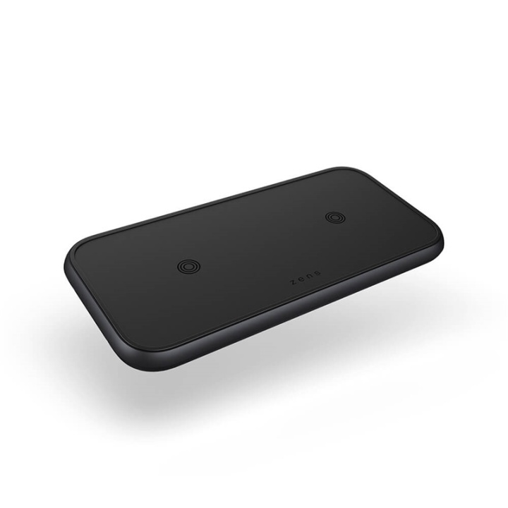 ZENS Dual Alu. QI charger + USB-A out 10W inkl 30W USB-C PD Black in the group SMARTPHONE & TABLETS / Chargers & Cables / Wireless Qi chargers at TP E-commerce Nordic AB (A16476)