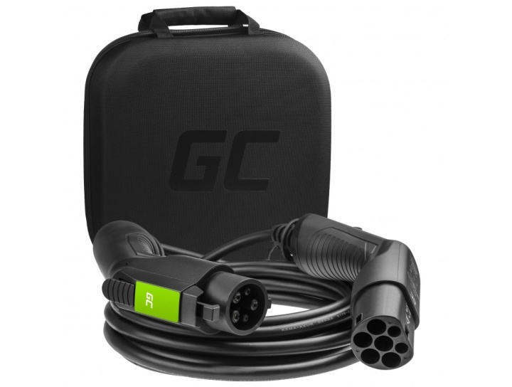greencell Laddkabel Elbil EV18 Typ1 5m 3.6kW 16A 1-FAS Svart IP55 in the group CAR / Charging cables & Charging boxes to Electric cars at TP E-commerce Nordic AB (A16548)