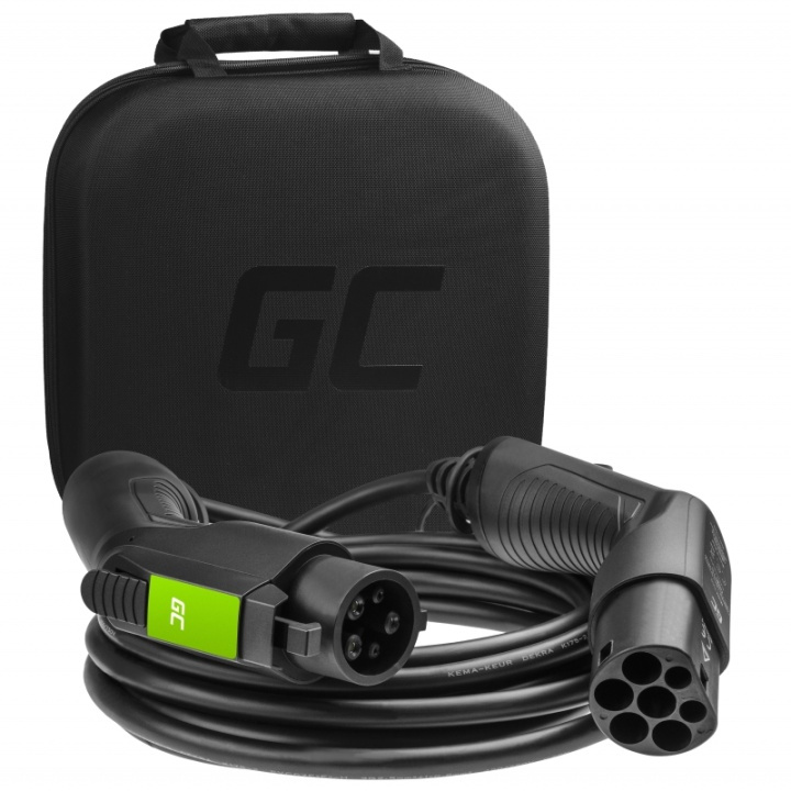 greencell Laddkabel Elbil EV19 Typ1 7m 3.6kW 16A 1-FAS Svart IP55 in the group CAR / Charging cables & Charging boxes to Electric cars at TP E-commerce Nordic AB (A16549)