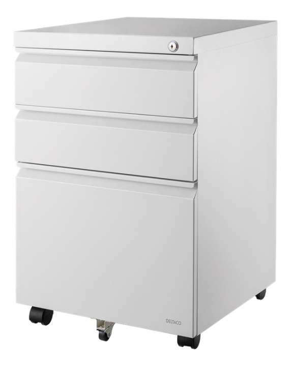 DELTACO OFFICE Mobile cabinet with lock and 3-drawers, swivel castors, in the group COMPUTERS & PERIPHERALS / Computer accessories / Other at TP E-commerce Nordic AB (A16654)