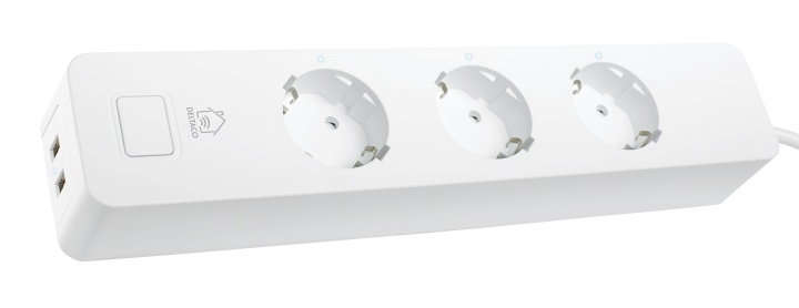 DELTACO SMART HOMEDELT Smart Branch Socket, 3xCEE 7/4, USB-A 2A, White in the group HOME, HOUSEHOLD & GARDEN / Electricity & Lighting / Power strips at TP E-commerce Nordic AB (A16700)