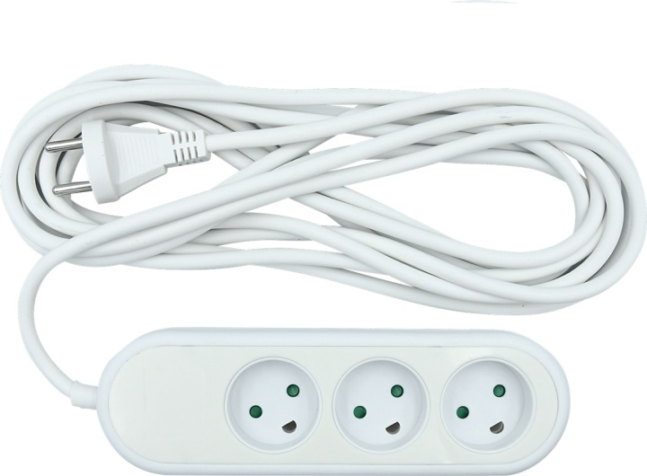 Nordic Quality Power 3-way socket w/dummyhole (D), 5m in the group HOME, HOUSEHOLD & GARDEN / Electricity & Lighting / Power strips at TP E-commerce Nordic AB (A16726)