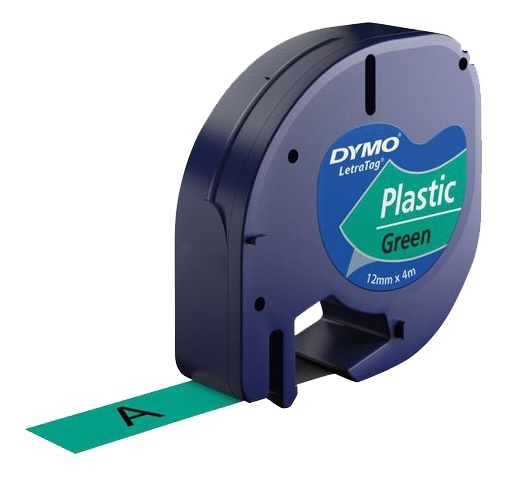 DYMO LetraTAG plasttejp, grön, 12mm, 4m (91224) in the group COMPUTERS & PERIPHERALS / Printers & Accessories / Printers / Label machines & Accessories / Tape at TP E-commerce Nordic AB (A16749)