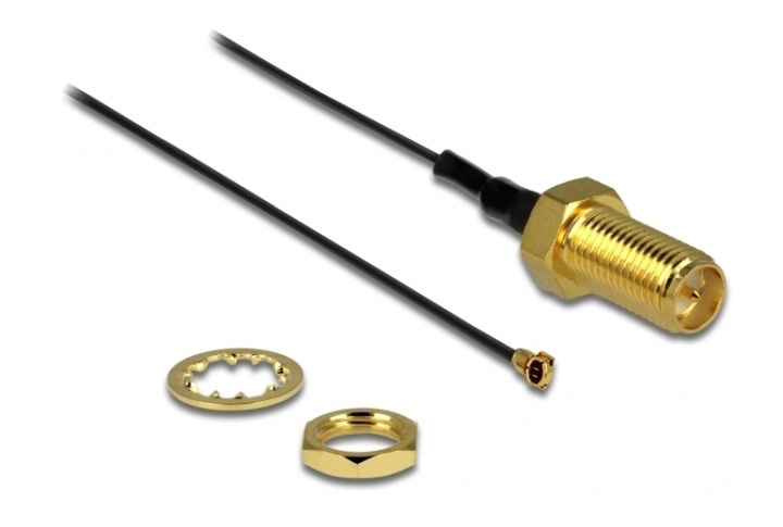 Delock Antenna Cable RP-SMA jack bulkhead to MHF® 4 plug 0.81 20 cm th in the group HOME ELECTRONICS / Audio & Picture / TV & Accessories / Antennas & Accessories at TP E-commerce Nordic AB (A16818)