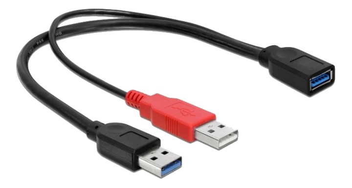 Delock Cable USB 3.0 type A male + USB type A male > USB 3.0 type A fe in the group COMPUTERS & PERIPHERALS / Computer cables / USB / USB-A / Cables at TP E-commerce Nordic AB (A16847)