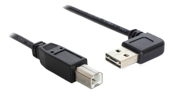Delock Kabel EASY-USB 2.0 Typ-A hane vinklad Vä/Hö.,> USB 2.0 Typ-B in the group COMPUTERS & PERIPHERALS / Computer cables / USB / USB-A / Cables at TP E-commerce Nordic AB (A16850)