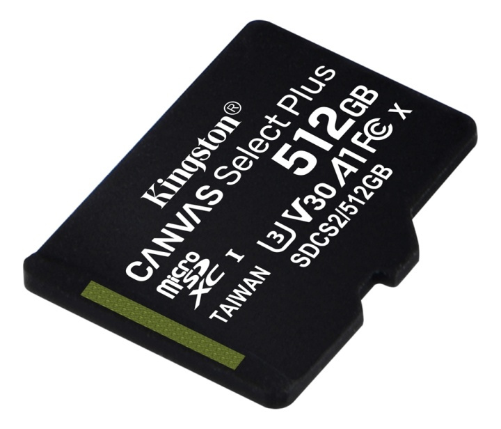 Kingston 512GB microSDXC Canvas Select Plus 100R A1 C10 w/o ADP in the group HOME ELECTRONICS / Storage media / Memory cards / MicroSD/HC/XC at TP E-commerce Nordic AB (A16876)
