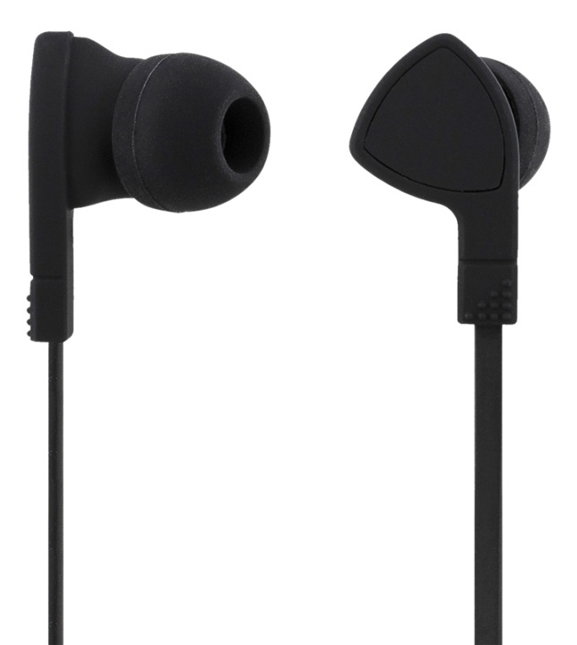 STREETZ in-ear headset, 1-button remote, 3.5mm, microphone, black in the group HOME ELECTRONICS / Audio & Picture / Headphones & Accessories / Headphones at TP E-commerce Nordic AB (A16931)