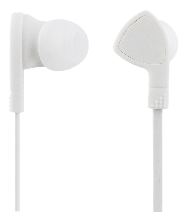 STREETZ in-ear headset, 1-button remote, 3.5mm, microphone, white in the group HOME ELECTRONICS / Audio & Picture / Headphones & Accessories / Headphones at TP E-commerce Nordic AB (A16932)