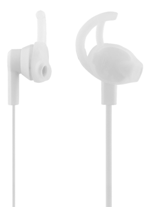 STREETZ stay-in-ear headset, 1-button remote, 3.5mm, microphone, white in the group HOME ELECTRONICS / Audio & Picture / Headphones & Accessories / Headphones at TP E-commerce Nordic AB (A16940)