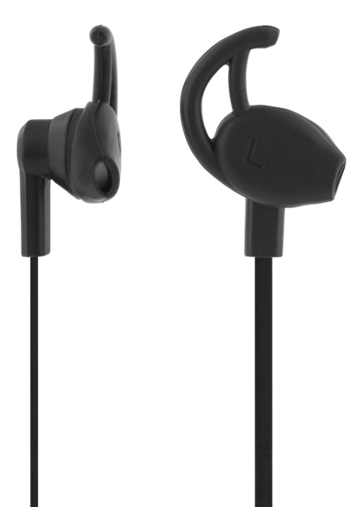 STREETZ stay-in-ear headset, 1-button remote, 3.5mm, microphone, black in the group HOME ELECTRONICS / Audio & Picture / Headphones & Accessories / Headphones at TP E-commerce Nordic AB (A16941)