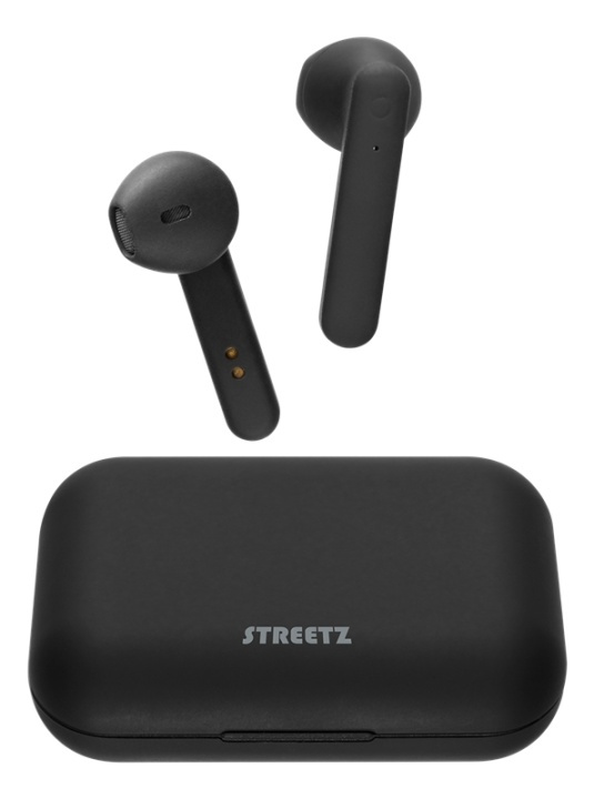 STREETZ True Wireless Stereo earbuds with charging case, semi-in-ear, in the group HOME ELECTRONICS / Audio & Picture / Headphones & Accessories / Headphones at TP E-commerce Nordic AB (A16943)