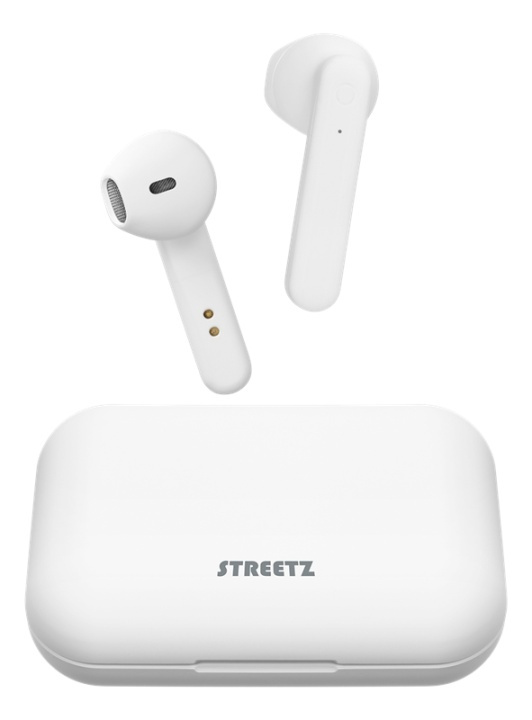 STREETZ True Wireless Stereo earbuds with charging case, semi-in-ear, in the group HOME ELECTRONICS / Audio & Picture / Headphones & Accessories / Headphones at TP E-commerce Nordic AB (A16946)