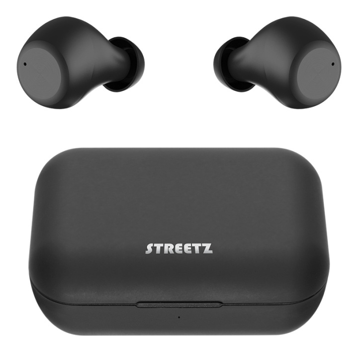 STREETZ Wireless in-ear earbuds with charging case, BT 5, TWS, black in the group HOME ELECTRONICS / Audio & Picture / Headphones & Accessories / Headphones at TP E-commerce Nordic AB (A16948)