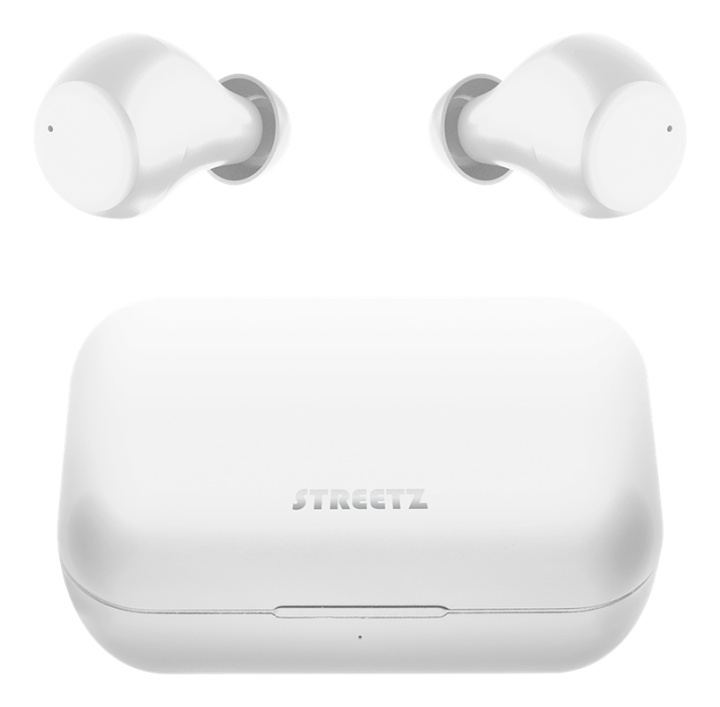 STREETZ Wireless in-ear earbuds with charging case, BT 5, TWS, white in the group HOME ELECTRONICS / Audio & Picture / Headphones & Accessories / Headphones at TP E-commerce Nordic AB (A16949)