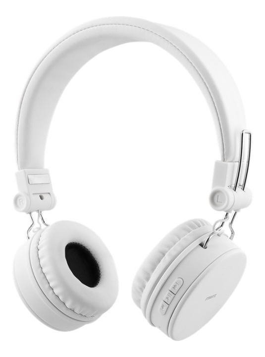 STREETZ Foldable on-ear BT headset, 3.5 mm, white in the group HOME ELECTRONICS / Audio & Picture / Headphones & Accessories / Headphones at TP E-commerce Nordic AB (A16955)