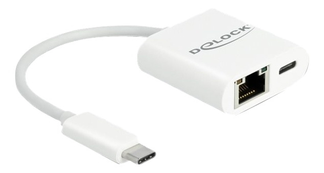 Delock USB Type-C™ Adapter zu Gigabit LAN 10/100/1000 Mbps mit Power D in the group COMPUTERS & PERIPHERALS / Computer cables / USB / USB-C at TP E-commerce Nordic AB (A17046)