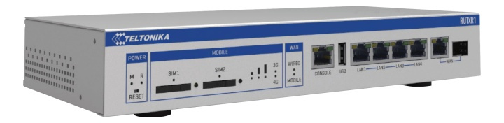 Teltonika RUTXR1 2x Sim 4x Eth 1x Combo SFP/Eth port rack mounted in the group COMPUTERS & PERIPHERALS / Network / Switches at TP E-commerce Nordic AB (A17091)