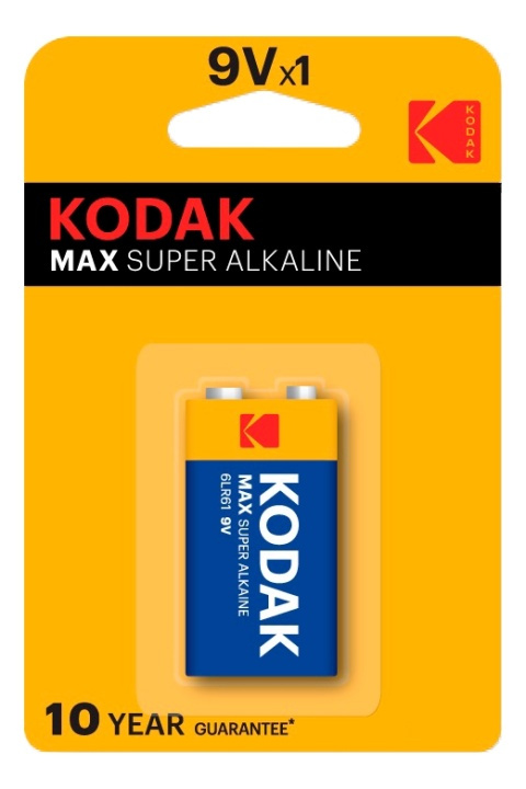 Kodak Kodak MAX alkaline 9V battery (1 pack) in the group HOME ELECTRONICS / Batteries & Chargers / Batteries / 9V at TP E-commerce Nordic AB (A17155)