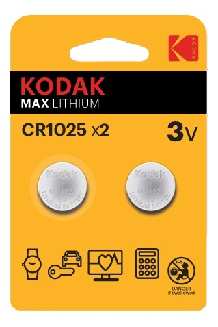 Kodak Kodak Max lithium CR1025 battery (2 pack) in the group HOME ELECTRONICS / Batteries & Chargers / Batteries / Button cell at TP E-commerce Nordic AB (A17161)