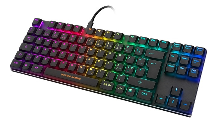 DELTACO GAMING DK420 TKL Mechanical keyboard, Red switches, RGB, black in the group COMPUTERS & PERIPHERALS / GAMING / Keyboards at TP E-commerce Nordic AB (A17305)