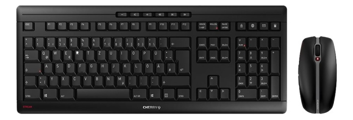 Cherry Stream Desktop, keyboard and mouse combo kit, black in the group COMPUTERS & PERIPHERALS / Mice & Keyboards / Keyboards / Combo packs at TP E-commerce Nordic AB (A17316)