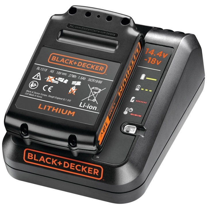 Black & Decker 1A Laddare + 1.5Ah Batteri in the group HOME, HOUSEHOLD & GARDEN / Tools / Other power tools at TP E-commerce Nordic AB (A17538)