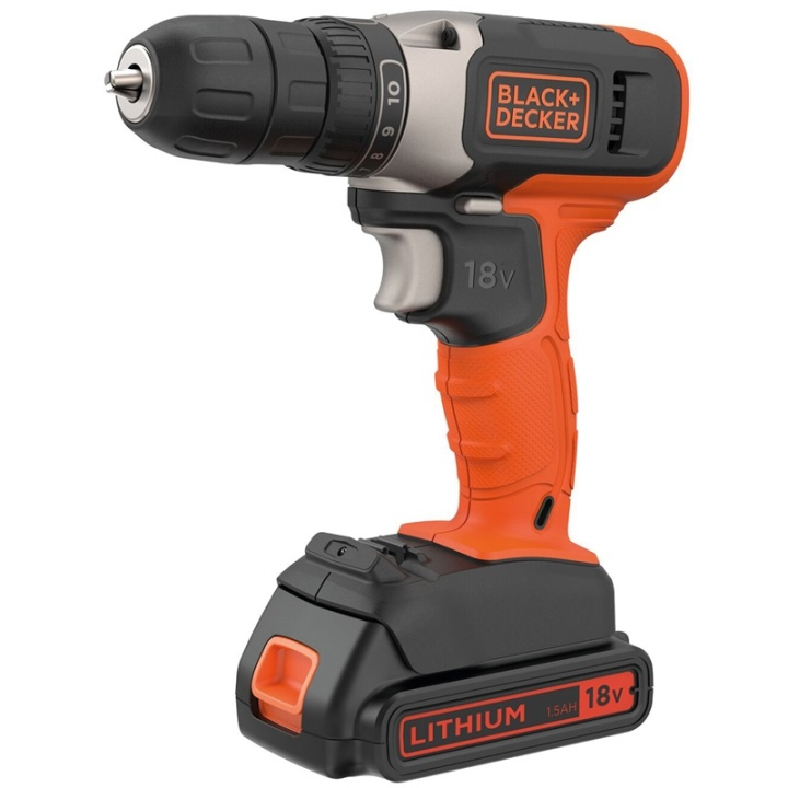 Black & Decker Borr-/skruvdragare med 18V Lit in the group HOME, HOUSEHOLD & GARDEN / Tools / Screwdrivers at TP E-commerce Nordic AB (A17539)