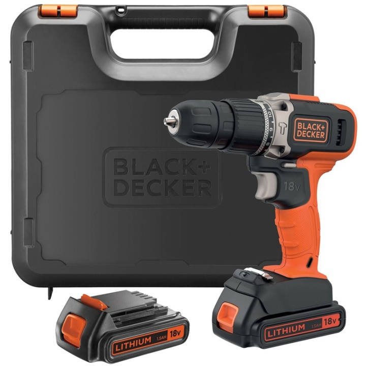 Black & Decker Slagborrmaskin 18V lithium-ion in the group HOME, HOUSEHOLD & GARDEN / Tools / Drills at TP E-commerce Nordic AB (A17557)