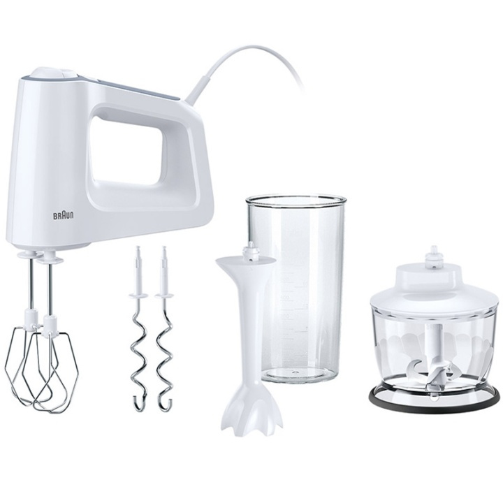 Braun Elvisp 500w + Tillbehör Vit HM in the group HOME, HOUSEHOLD & GARDEN / Household appliances / Food processor & Kitchen appliances / Mixers at TP E-commerce Nordic AB (A17565)