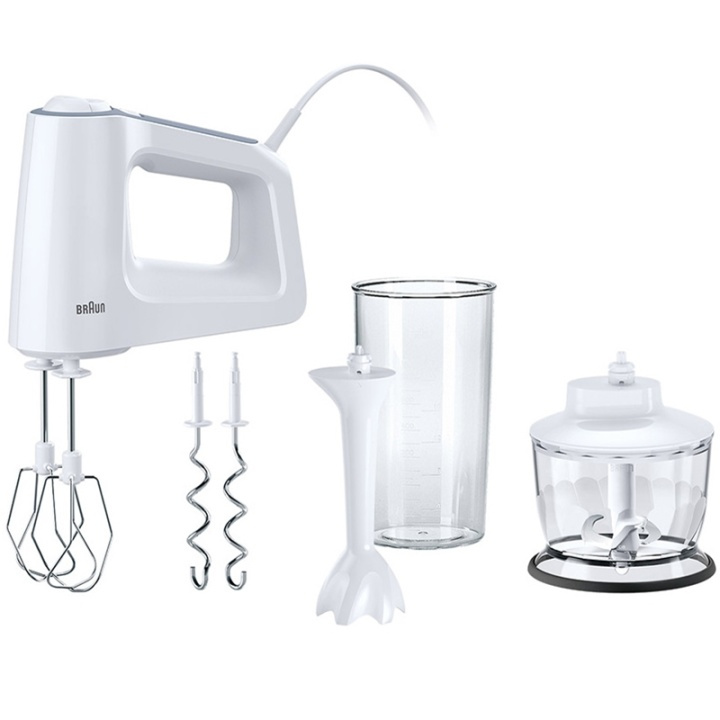 Braun Electric Whisk 500w + Accessories White HM in the group HOME, HOUSEHOLD & GARDEN / Household appliances / Food processor & Kitchen appliances / Mixers at TP E-commerce Nordic AB (A17565)