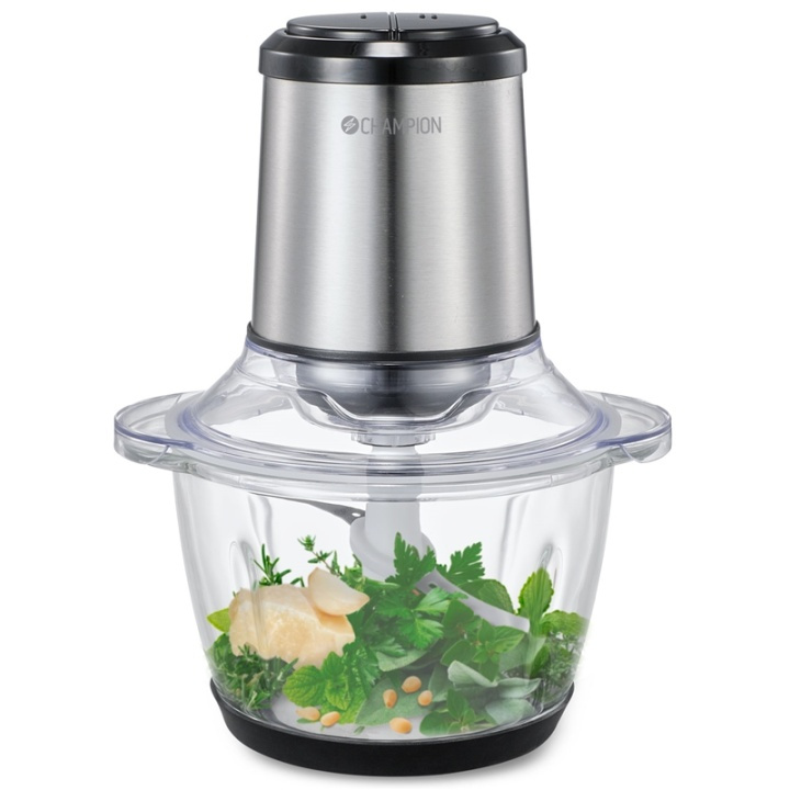 Champion Mini Chopper 1,2L 400W Glass bowl MC310 Stainless steel in the group HOME, HOUSEHOLD & GARDEN / Household appliances / Food processor & Kitchen appliances / Mixer & Blenders at TP E-commerce Nordic AB (A17689)