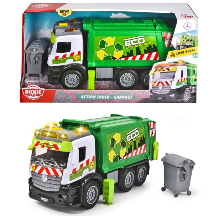 Dickie Action Truck - Garbage in the group TOYS, KIDS & BABY PRODUCTS / Toys / Toy cars at TP E-commerce Nordic AB (A17771)