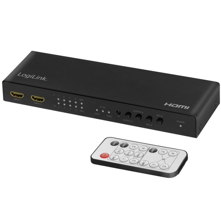 LogiLink HDMI Matrix-switch 4K/60Hz ARC in the group COMPUTERS & PERIPHERALS / Computer cables / Switches at TP E-commerce Nordic AB (A17896)