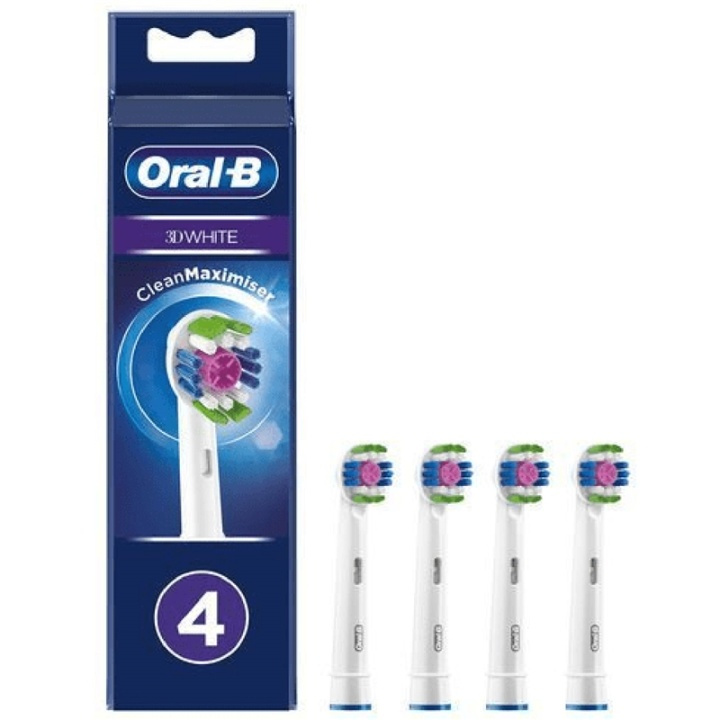 Oral B Borsthuvud 3D White 4st in the group BEAUTY & HEALTH / Oral care / Accessories for electric toothbrushes at TP E-commerce Nordic AB (A17941)