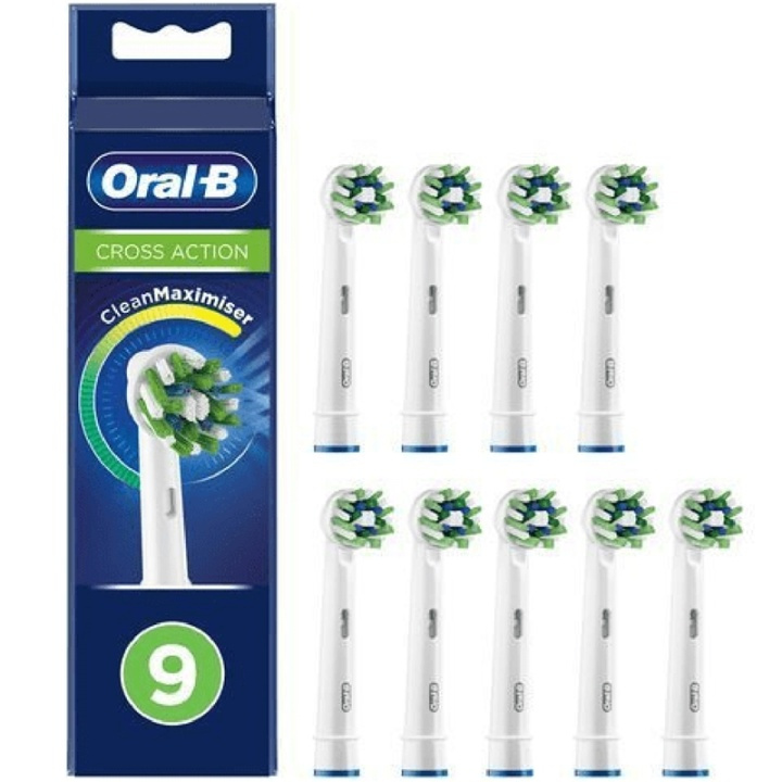 Oral B Cross Action 3+3+3s brush head in the group BEAUTY & HEALTH / Oral care / Accessories for electric toothbrushes at TP E-commerce Nordic AB (A17942)