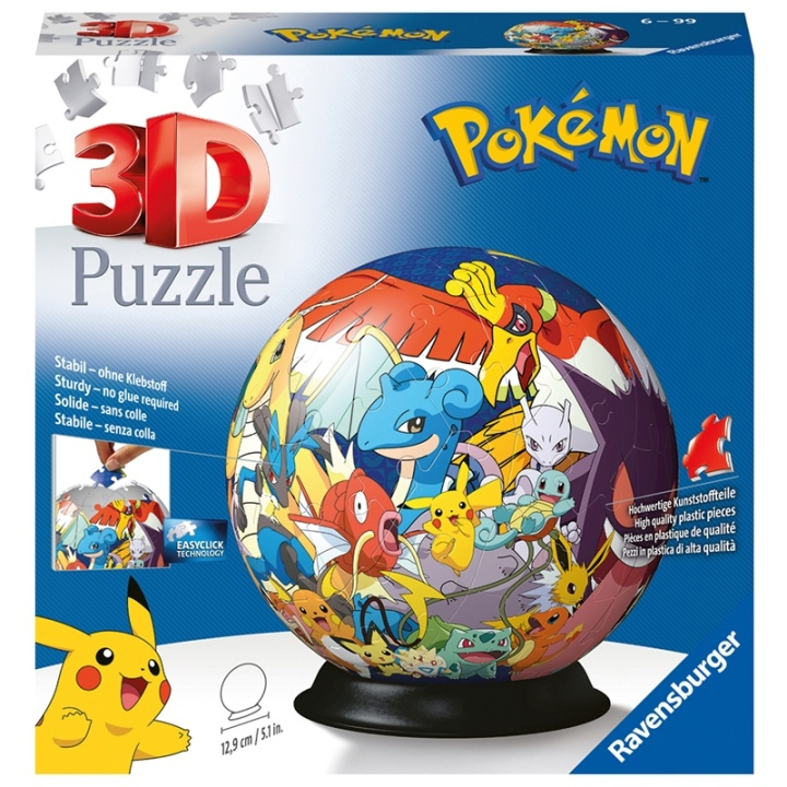 Ravensburger 3D Puzzle-Ball Pokémon 72p in the group Sport, leisure & Hobby / Hobby / Puzzle at TP E-commerce Nordic AB (A17992)
