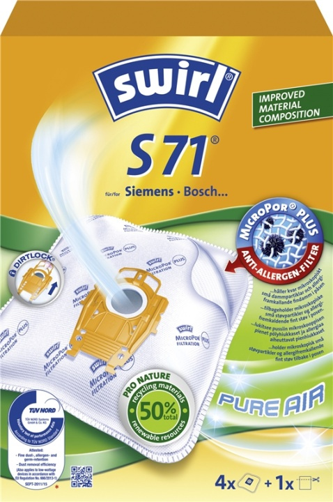 Swirl Dammsugarpåsar S71 OBS 3X4ST in the group HOME, HOUSEHOLD & GARDEN / Cleaning products / Vacuum cleaners & Accessories / Accessories / Vacuum bags at TP E-commerce Nordic AB (A18110)