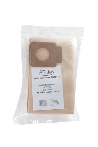 Adler Vacuum Cleaner Bags for AD 7011, 5-Pack in the group HOME, HOUSEHOLD & GARDEN / Cleaning products / Vacuum cleaners & Accessories / Accessories / Vacuum bags at TP E-commerce Nordic AB (A18191)