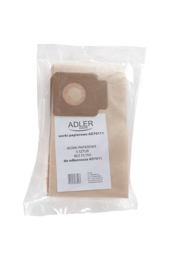 Adler Vacuum cleaner bags for AD 7011, 5-Pack in the group HOME, HOUSEHOLD & GARDEN / Cleaning products / Vacuum cleaners & Accessories / Accessories / Vacuum bags at TP E-commerce Nordic AB (A18191)