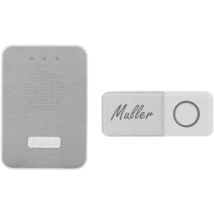 Byron Wireless doorbell with fabric font Battery operated in the group HOME, HOUSEHOLD & GARDEN / Alarm & Security / Doorbells at TP E-commerce Nordic AB (A18366)