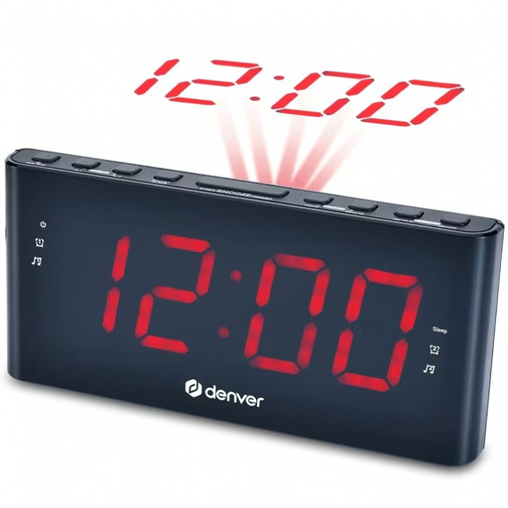 Denver Klockradio med projektion och in the group HOME ELECTRONICS / Audio & Picture / Home cinema, Hifi & Portable / Radio & Alarm clocks / Clock radio at TP E-commerce Nordic AB (A18595)