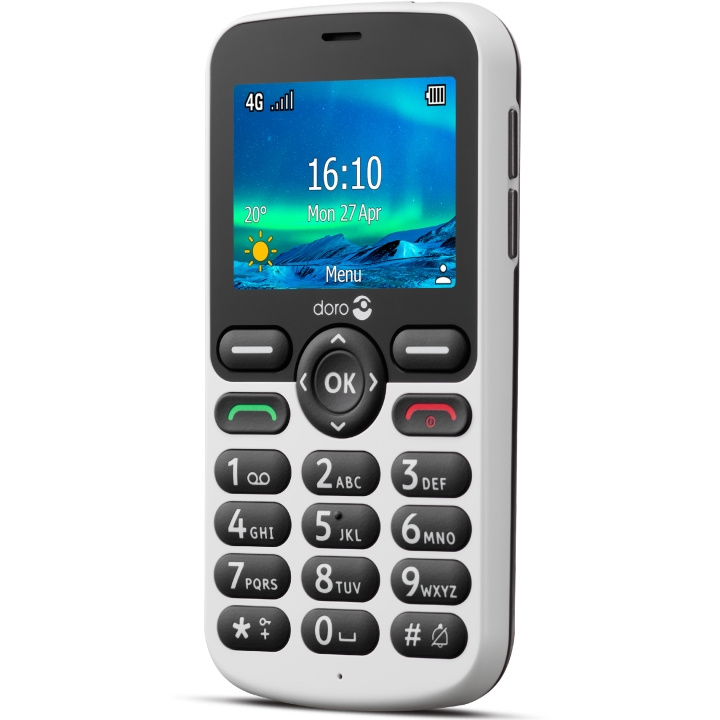 Doro 5861 4G Vit/Svart in the group SMARTPHONE & TABLETS / Mobile phones & smartphones at TP E-commerce Nordic AB (A18631)