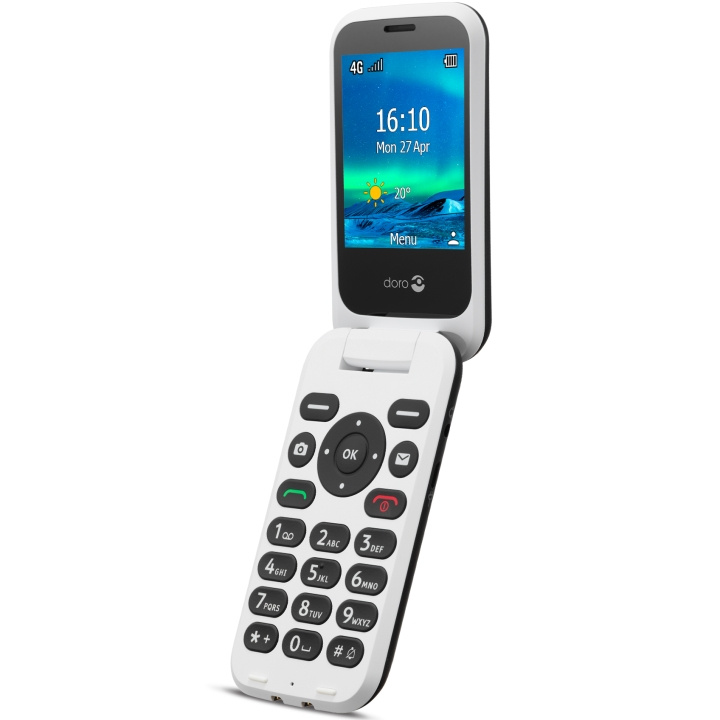 Doro 6821 4G Svart/Vit in the group SMARTPHONE & TABLETS / Mobile phones & smartphones at TP E-commerce Nordic AB (A18633)