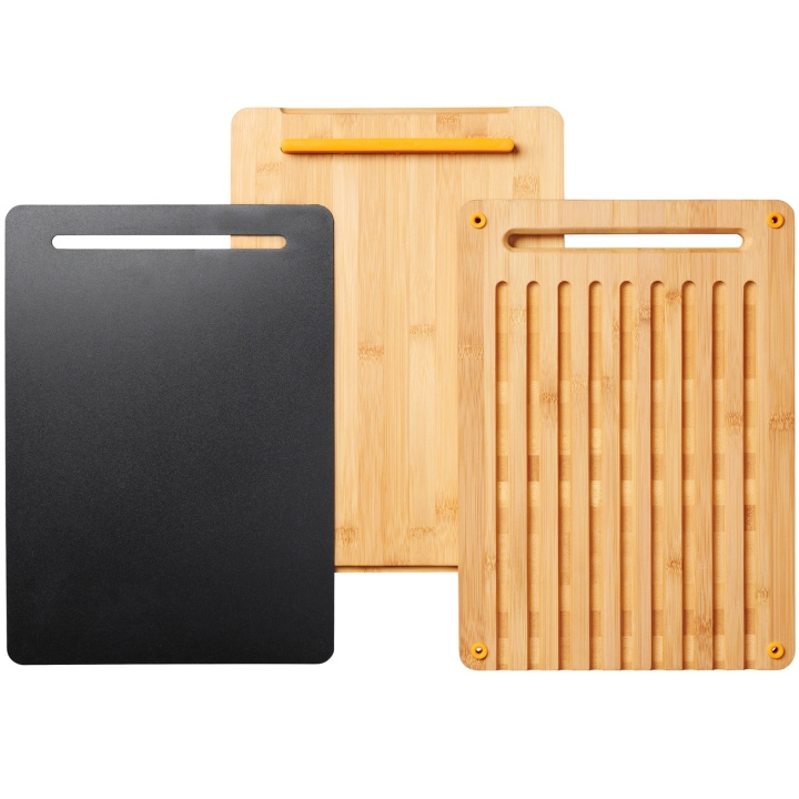 Fiskars Skärbräda i bambu, 3 delar FF in the group HOME, HOUSEHOLD & GARDEN / Kitchen utensils / Cutting boards at TP E-commerce Nordic AB (A18703)