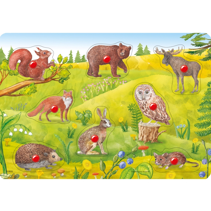 Kärnan Knopp 8 bit djur in the group TOYS, KIDS & BABY PRODUCTS / Toys / Kids puzzle at TP E-commerce Nordic AB (A18867)